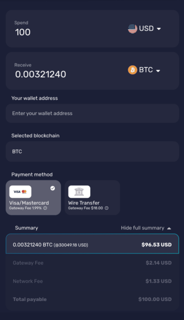 Image 5: Buy Bitcoin without KYC on Best Wallet