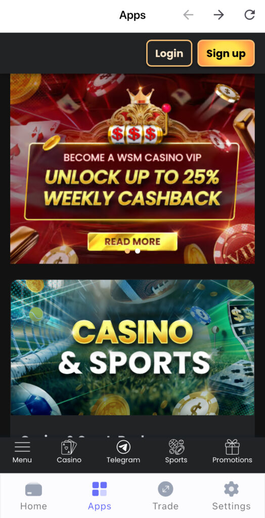 Casino and sports iGaming on Best Wallet app