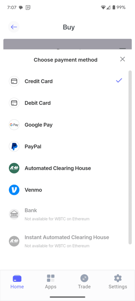 Image 4: Payment Methods on Best Wallet