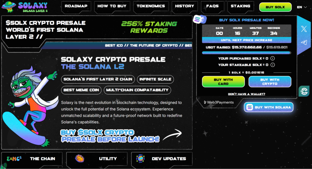 Solaxy presale project proving to be one of the best cryptos to buy right now