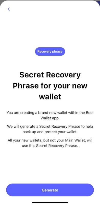 Create your own Best Wallet account