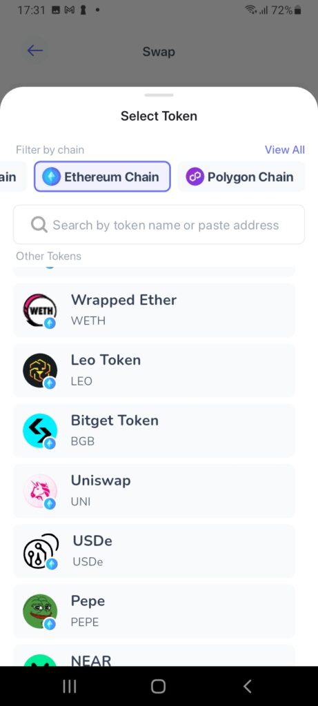 Select tokens from the upcoming tokens section on Best Wallet. 