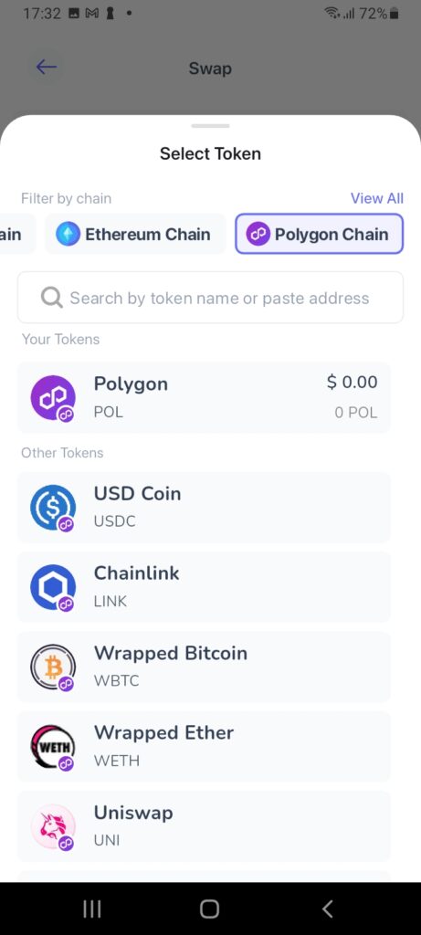 Choose your preferred tokens on Best Wallet