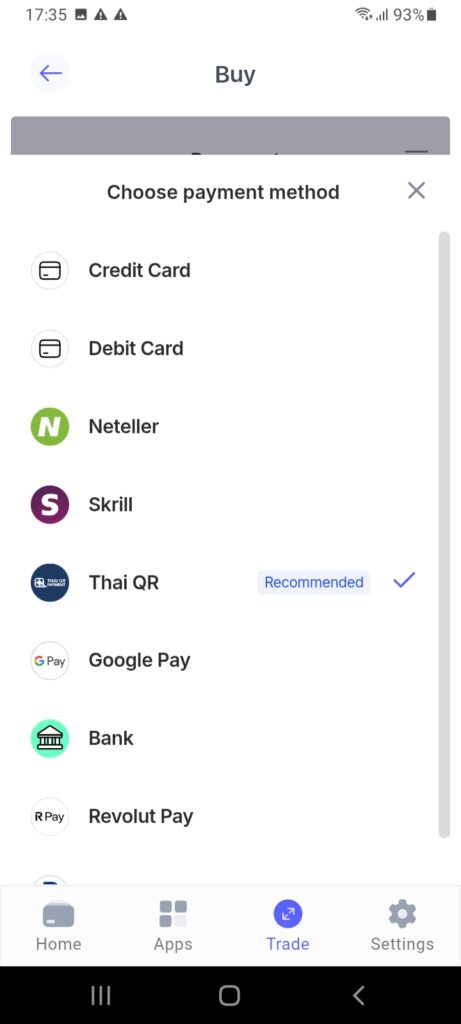 Choose your preferred payment methods on the Best Wallet app.