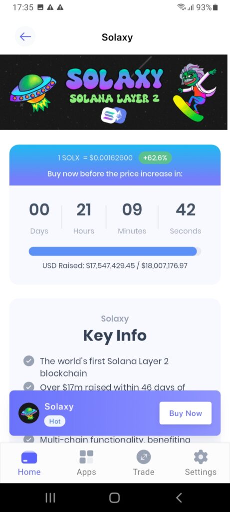 Solaxy Solana Layer 2 cryptocurrency project.