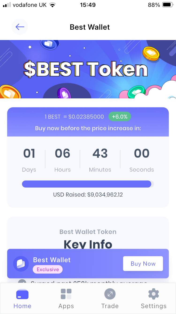 $BEST Token presale funding