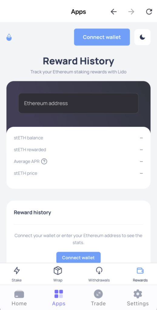 Staking rewards on Best Wallet.