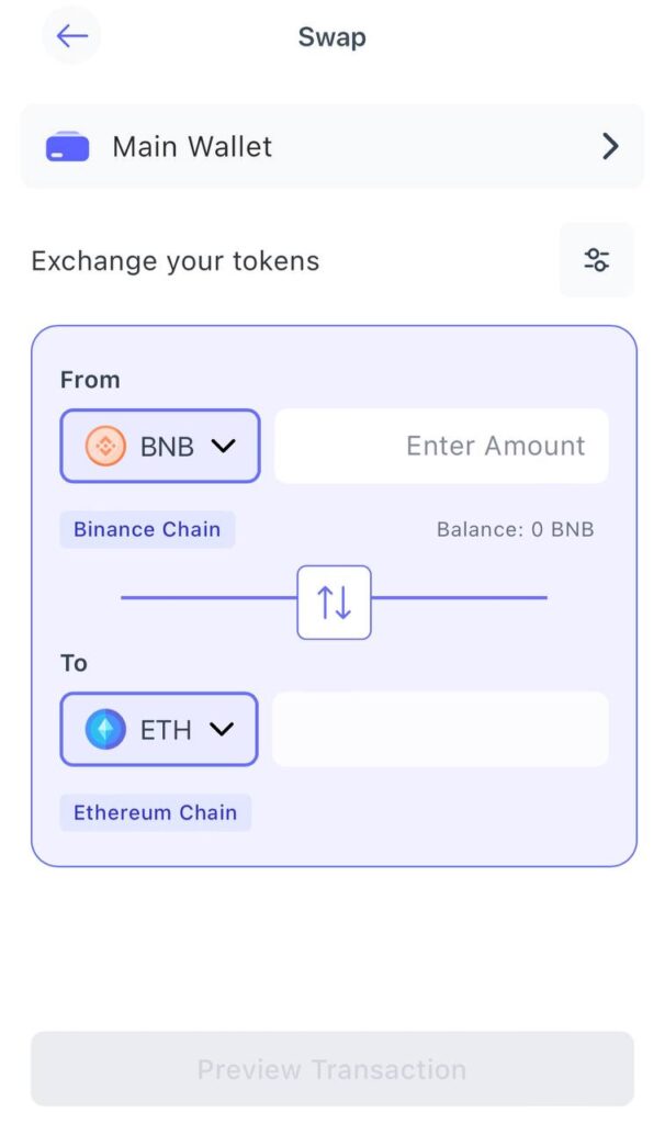 Swap BNB on Best Wallet.