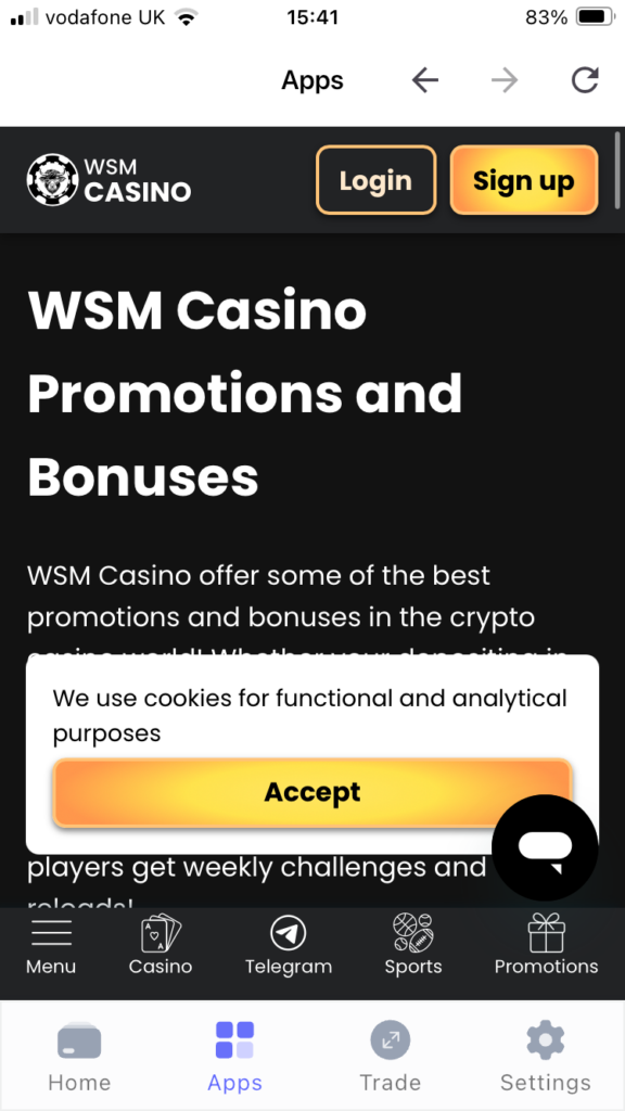 WSM casino promotions and bonuses in Best Wallet