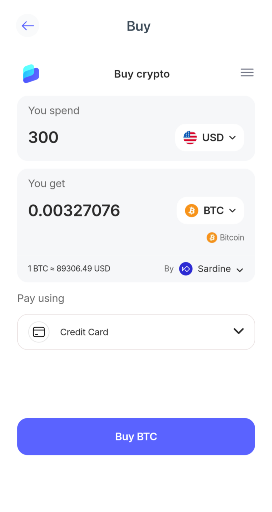 Buy Bitcoin with Best Wallet