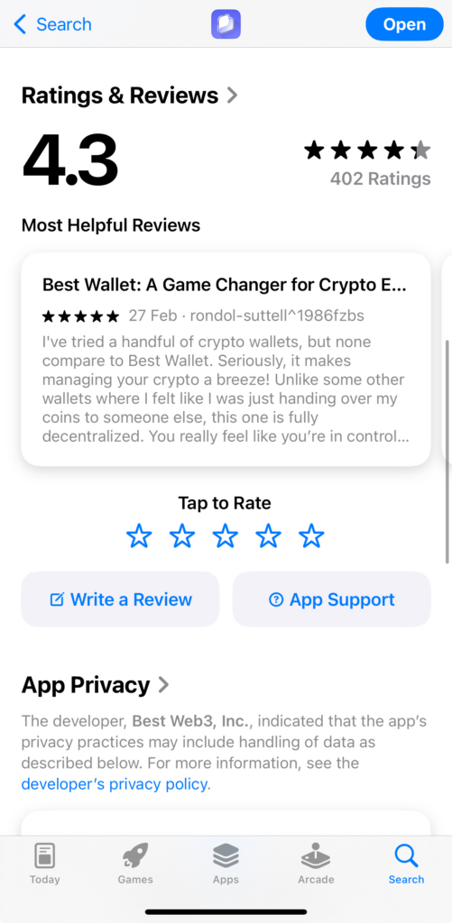 Best Wallet has strong reviews on iOS.