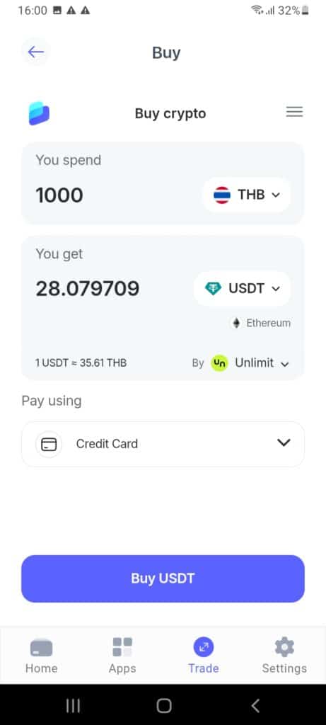 Best Wallet buy crypto with bank transfers