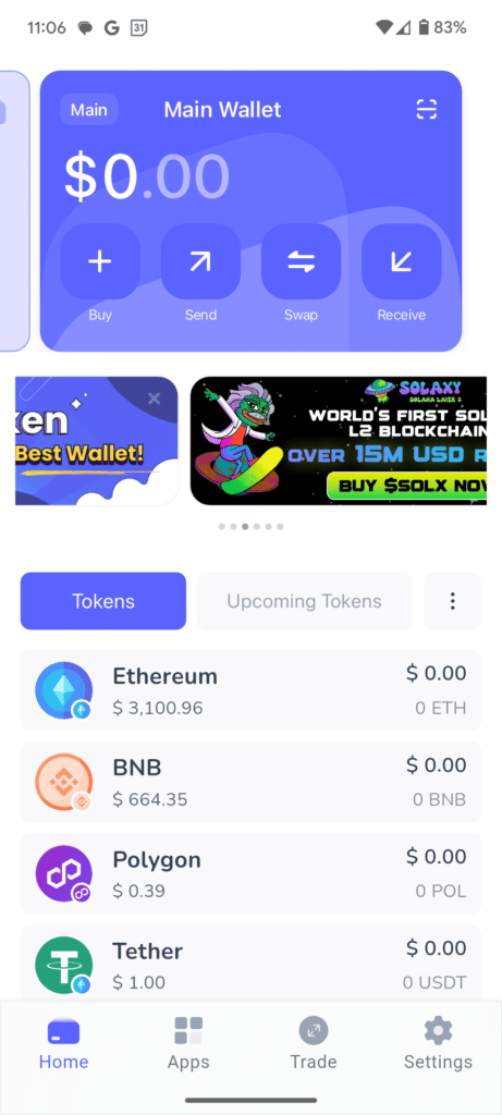 Aplikace Best Wallet