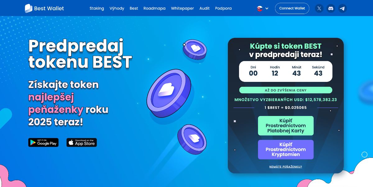 Best Wallet Token najlepšie altcoiny na nákup