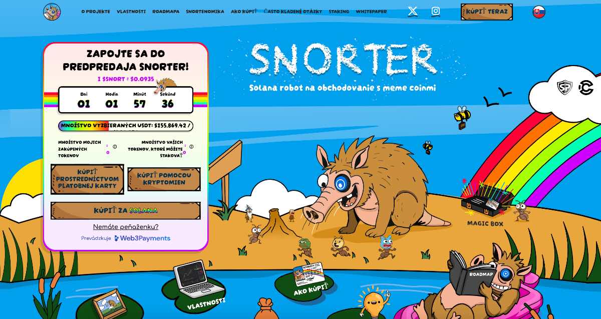 Snorter SNORT najlepšie meme coiny