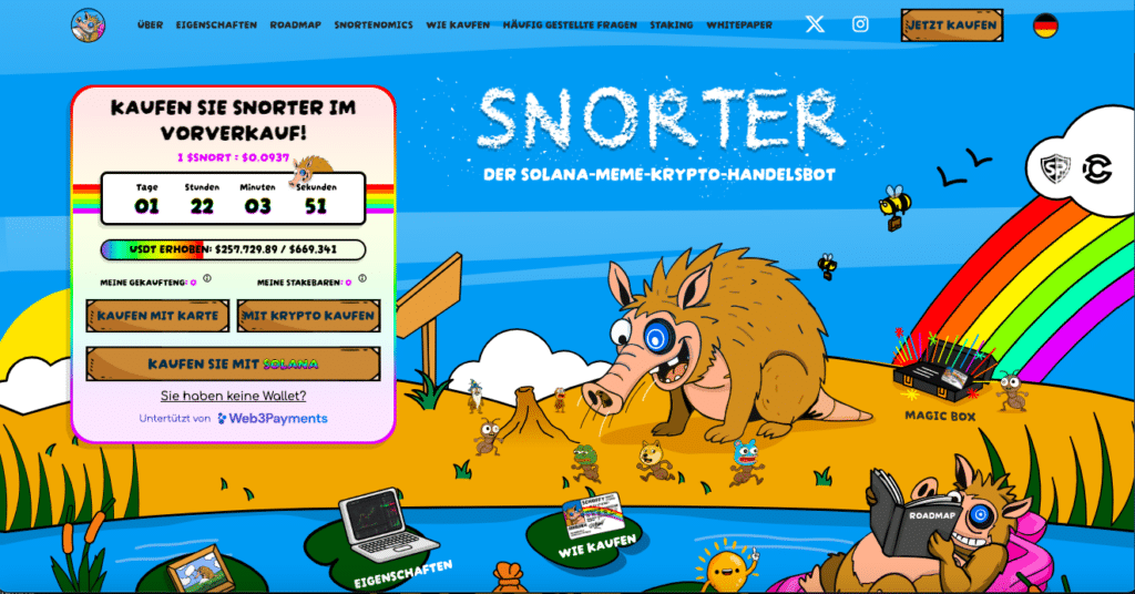 Snorter - der Solana Meme Krypto Trading Bot