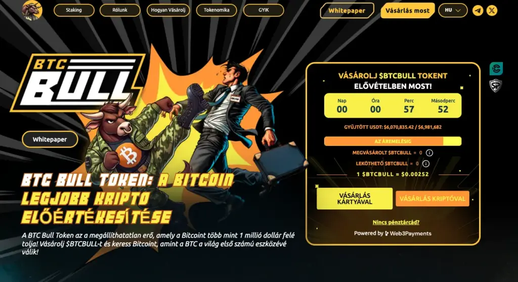 bitcoin bull token előértékesítése