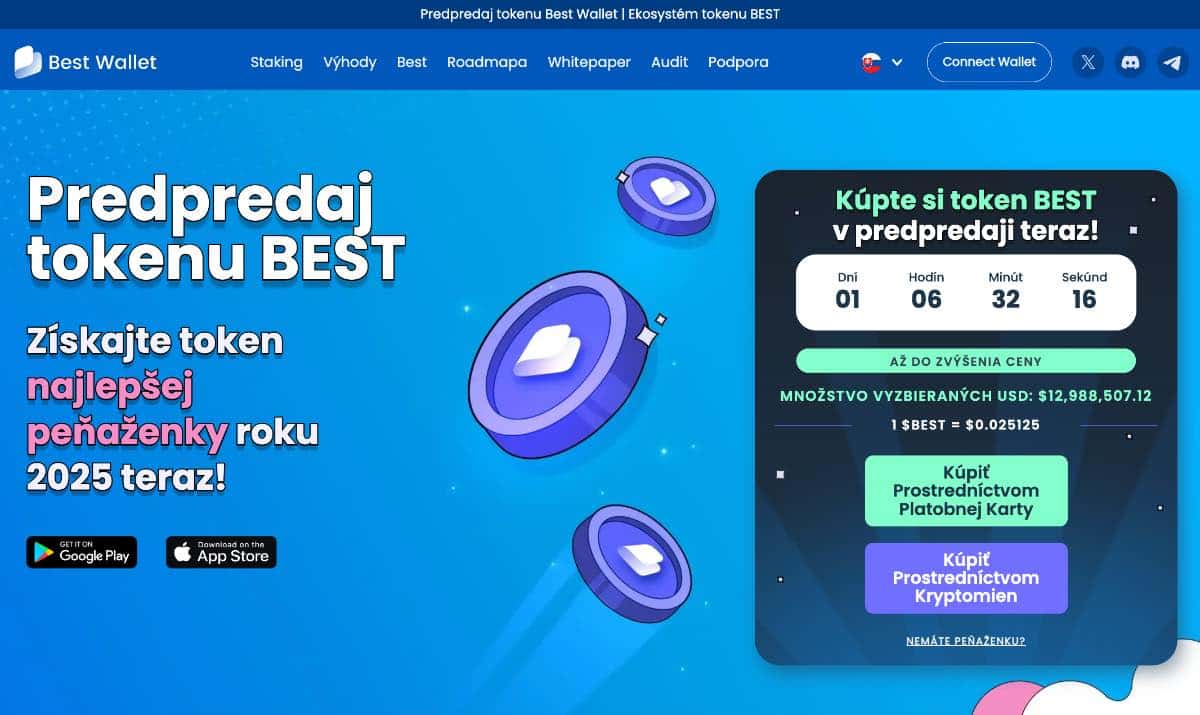 Best Wallet Token kryptomeny s najväčším potenciálom rastu