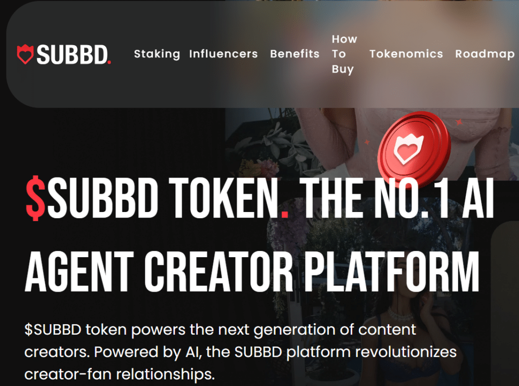 SUBBD - de native token van het unieke AI-content platform - een van de beste altcoins van dit moment
