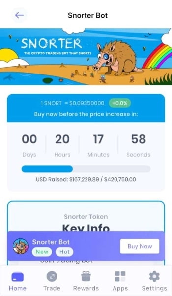 Snorter Token staking