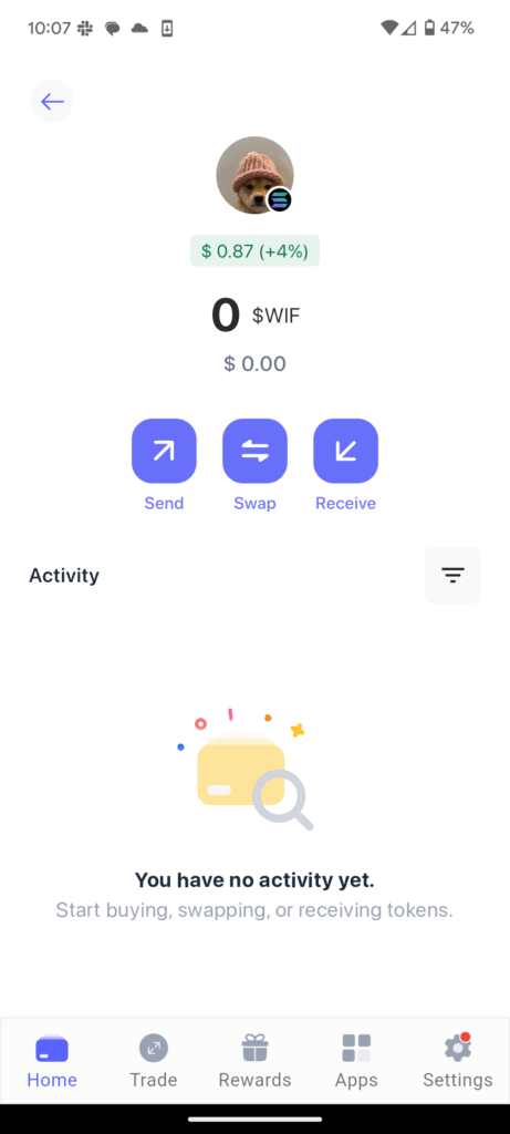 Dogwifhat token in Best Wallet