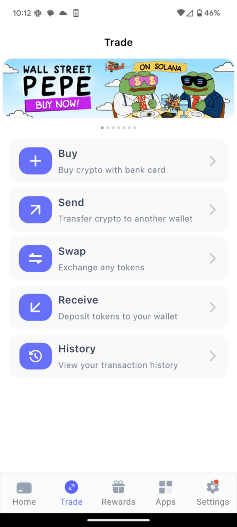 Buy send and swap Dogwifhat on Best Wallet