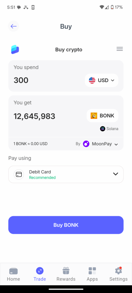 Buy Bonk on Best Wallet