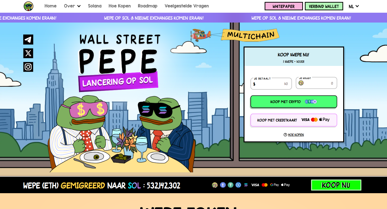 Wall Street Pepe Welke crypto kopen