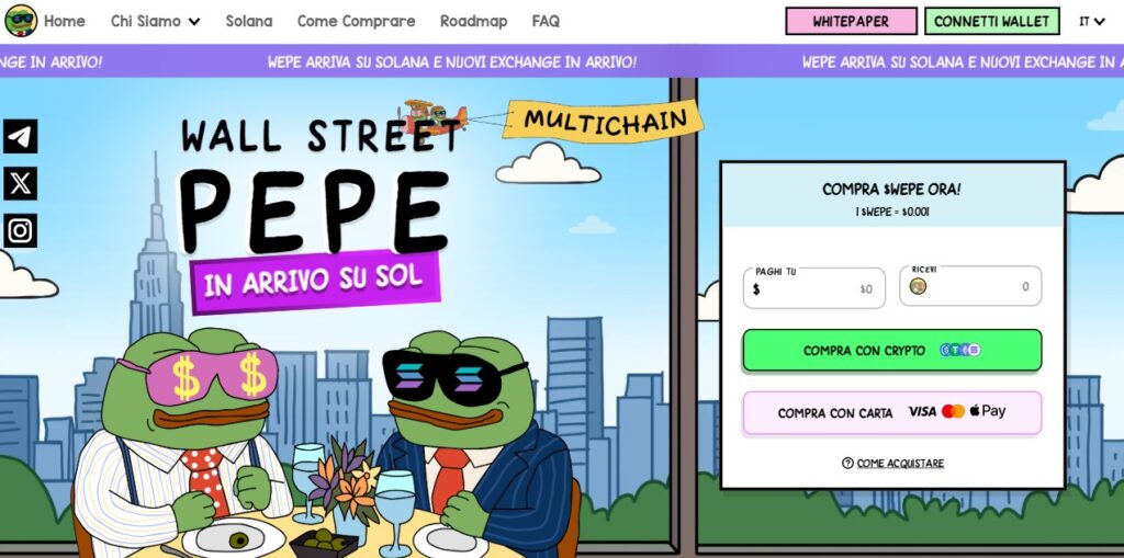Wall Street Pepe - Pagina Principale