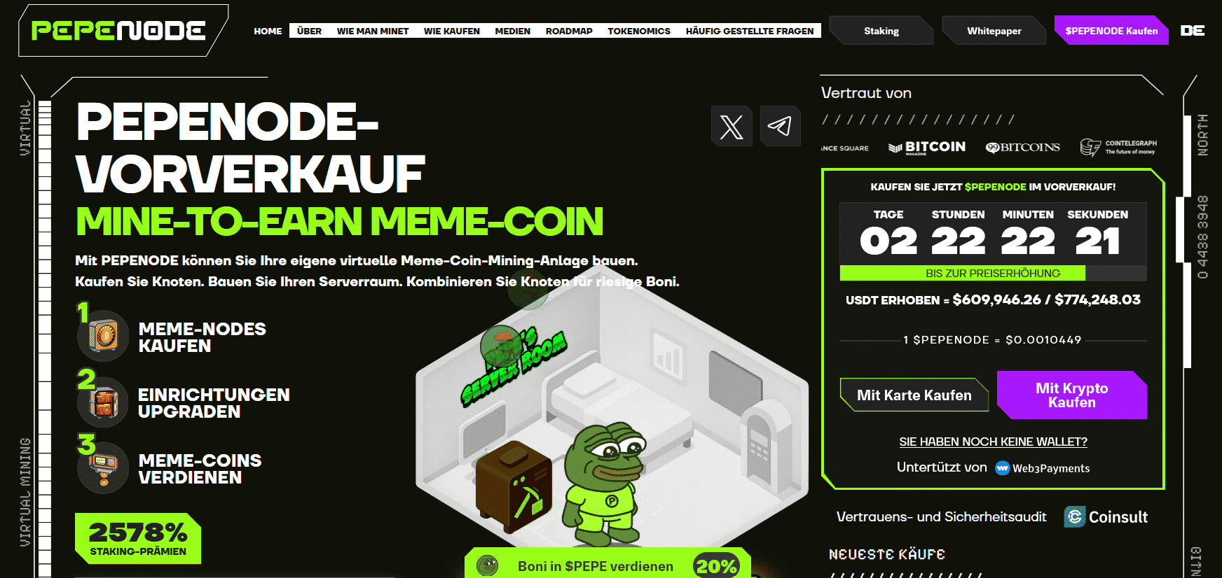 Pepenode Deutsch