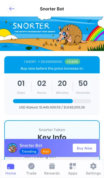 SNORTER token mobile