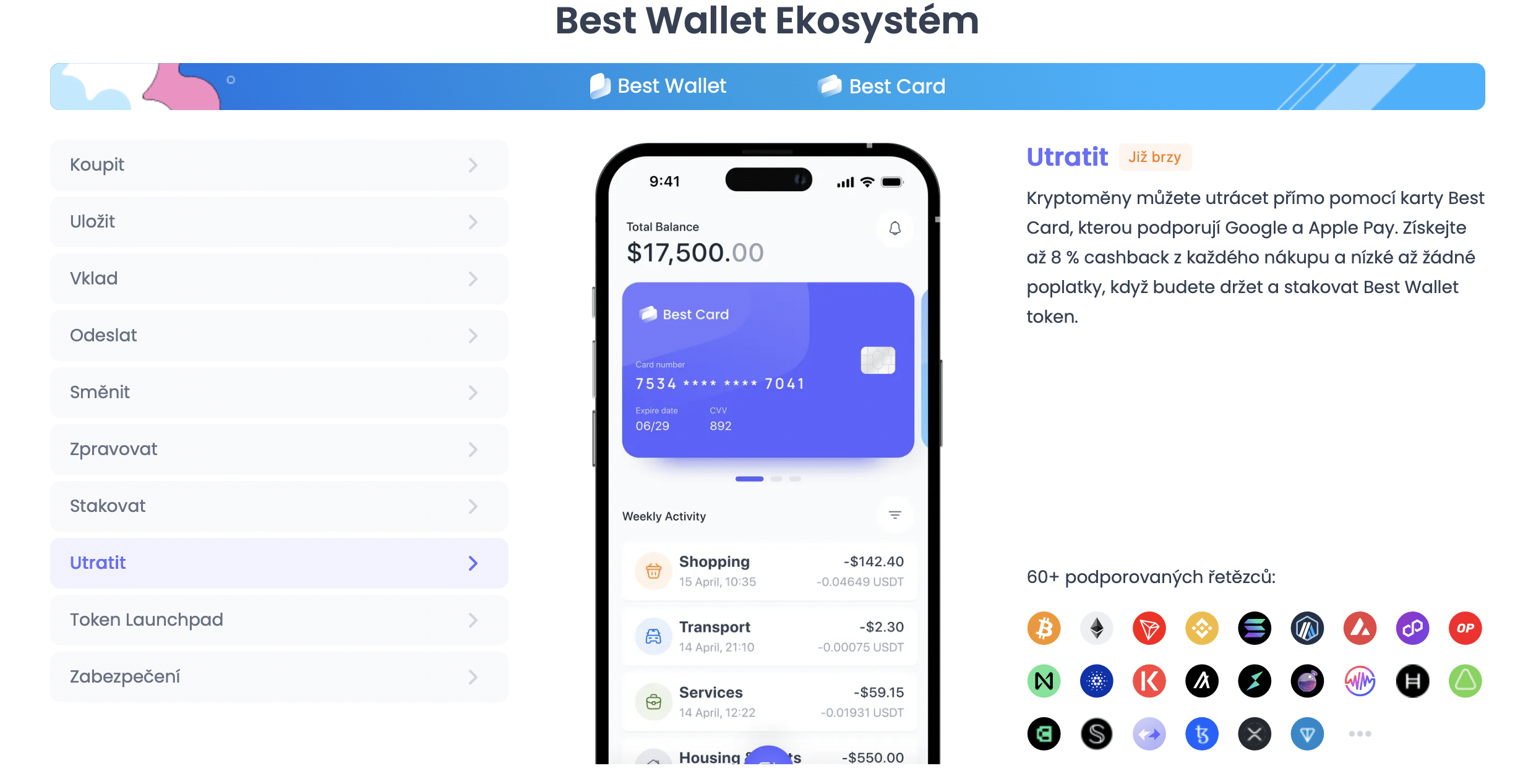 Platby nativní kartou Best Card