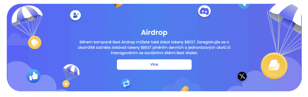 Airdrop akce na Best Wallet