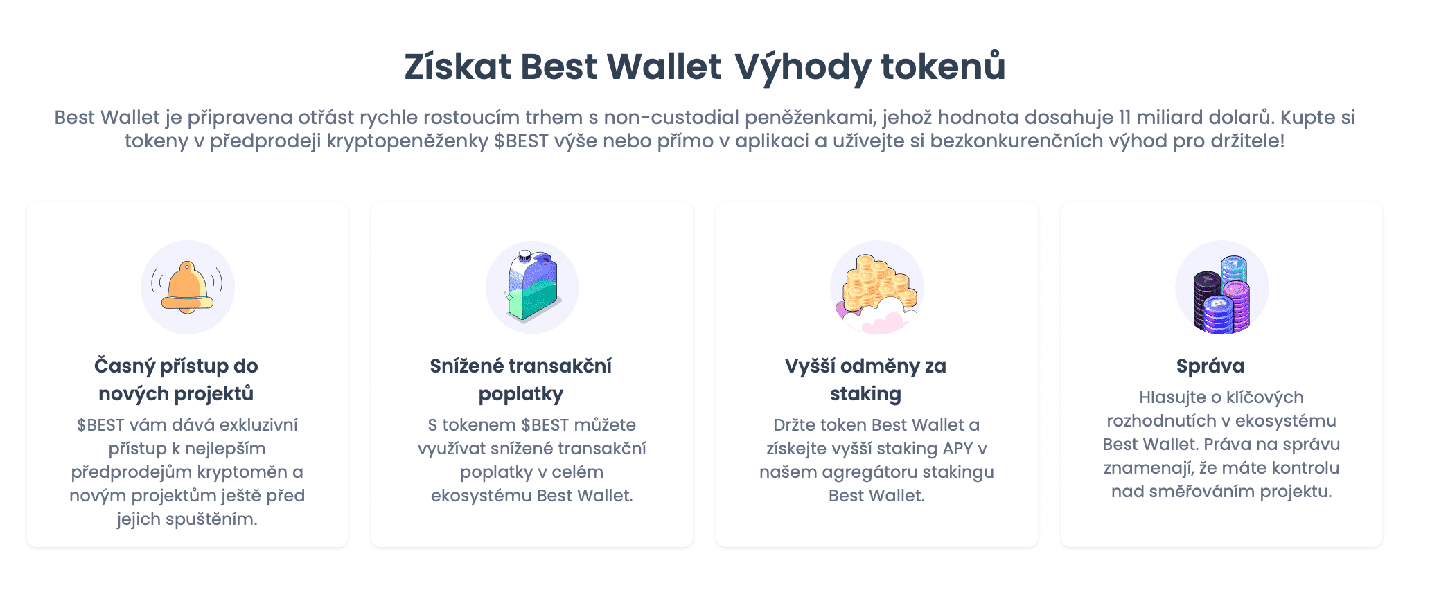 Benefity nativního tokenu $BEST