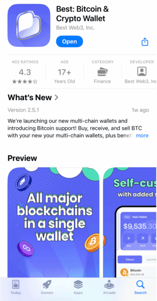Registrace na Best Wallet