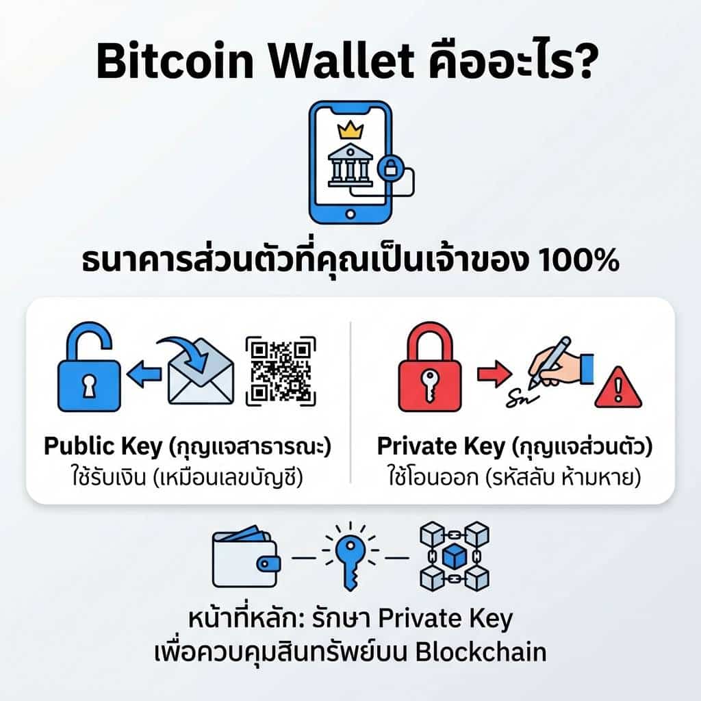 อินโฟกราฟิกอธิบาย Bitcoin Wallet คืออะไร