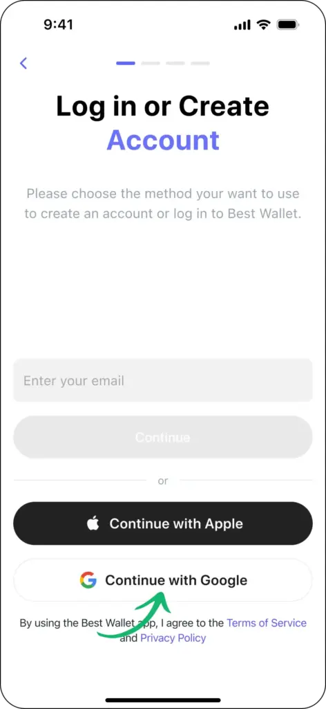 เปิดบัญชี Best Wallet